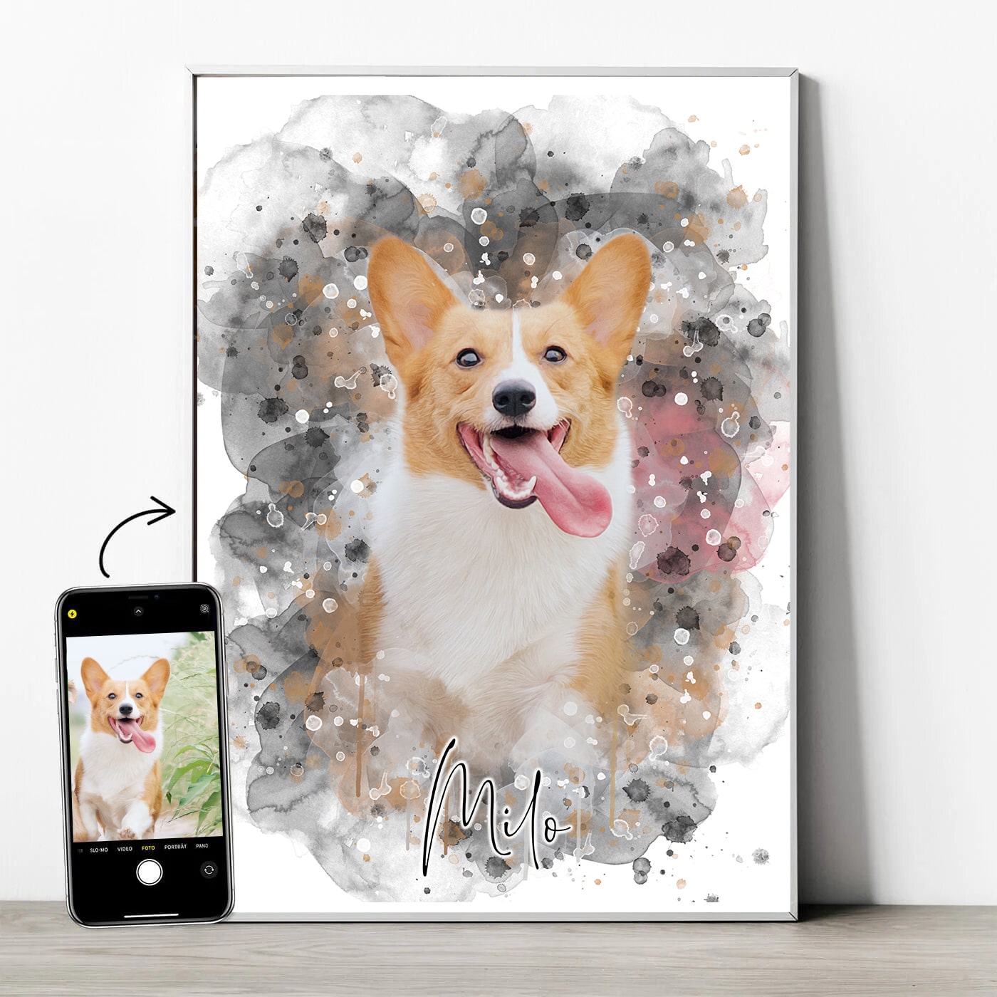 Tierportrait im Wasserfarben-Stil - YP Design