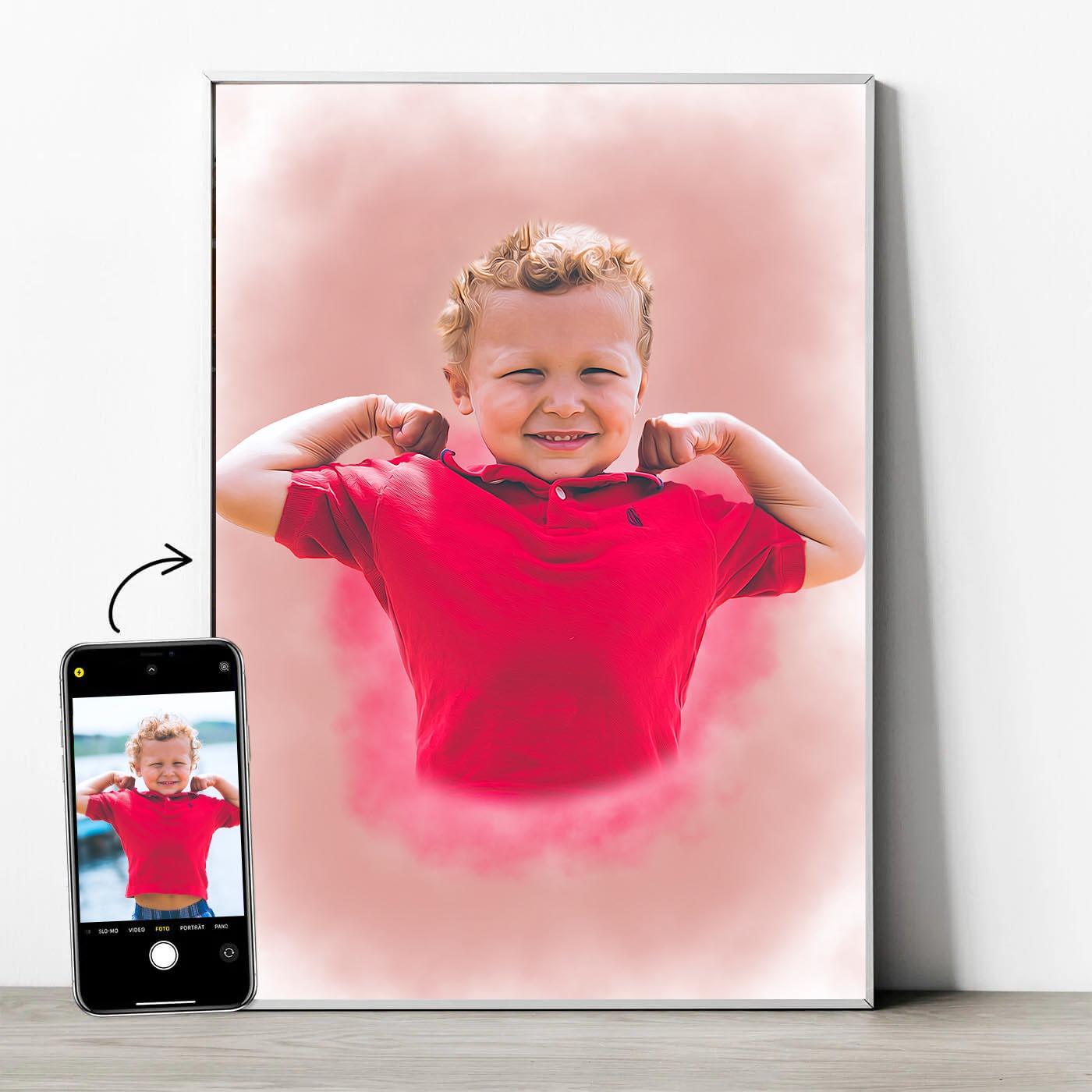 Baby-Portrait im Aquarell-Stil - YP Design