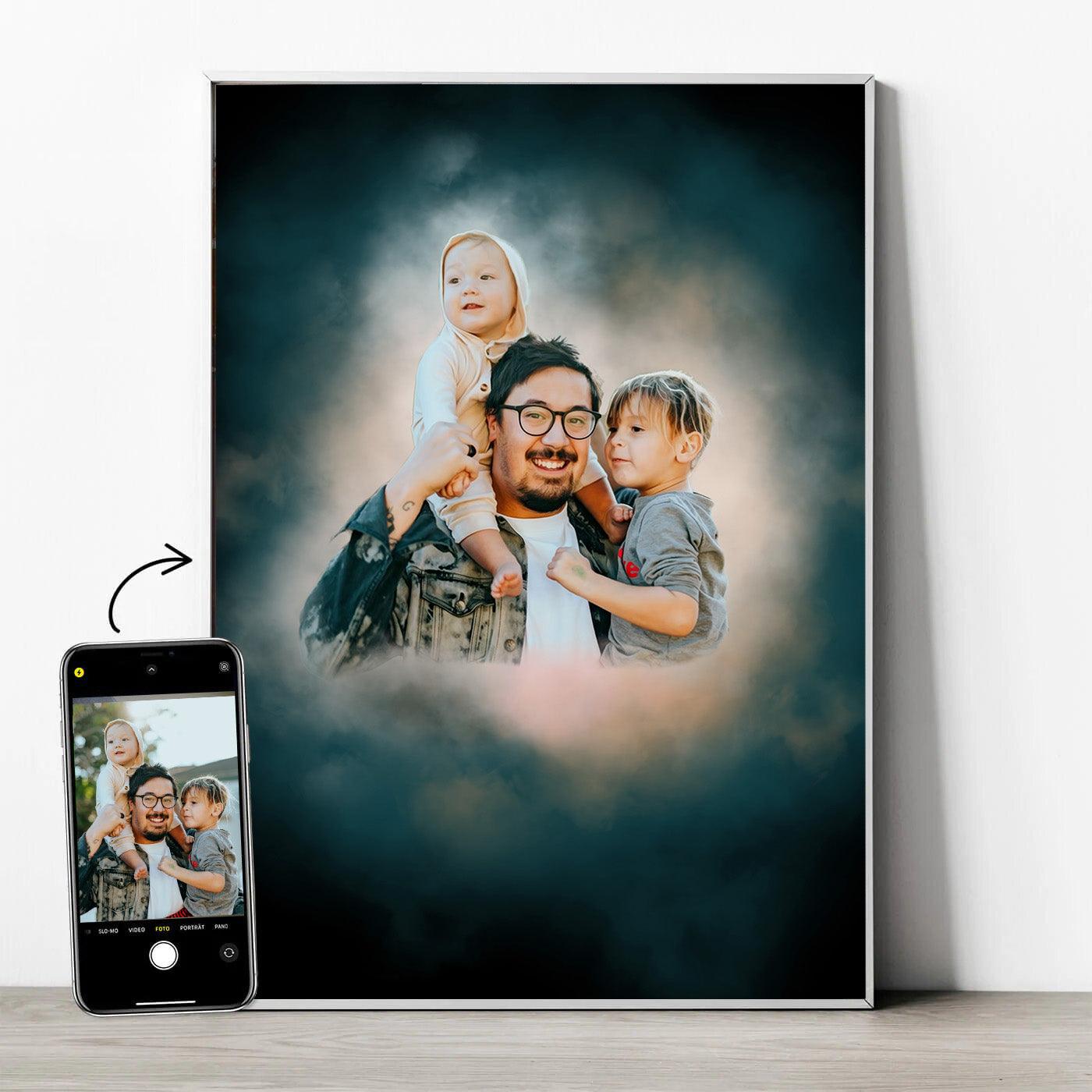 Familienportrait im Aquarell-Stil - YP Design