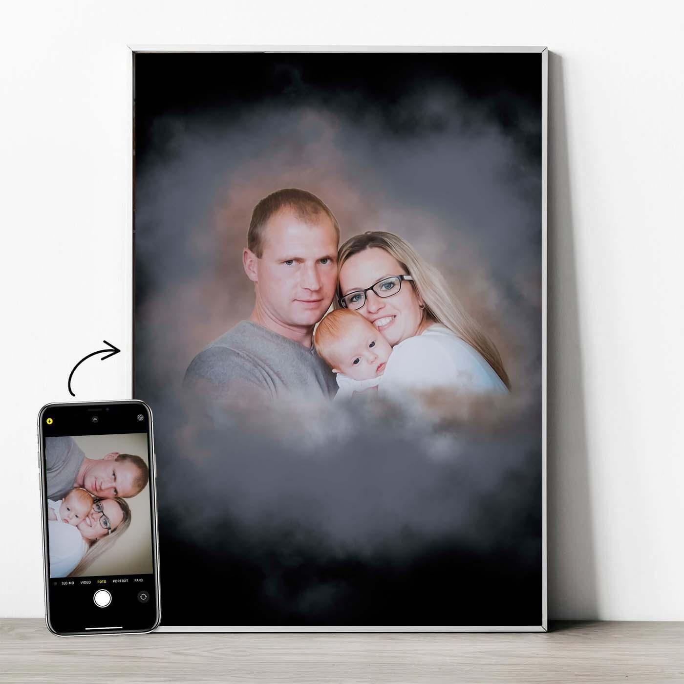 Familienportrait im Aquarell-Stil - YP Design