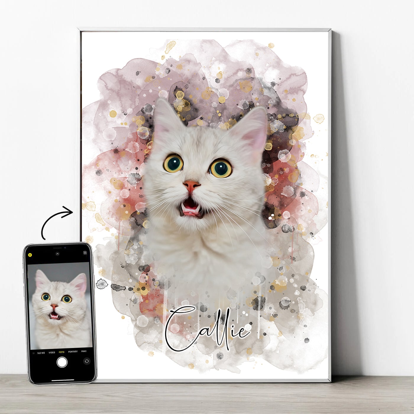 Tierportrait im Wasserfarben-Stil - YP Design