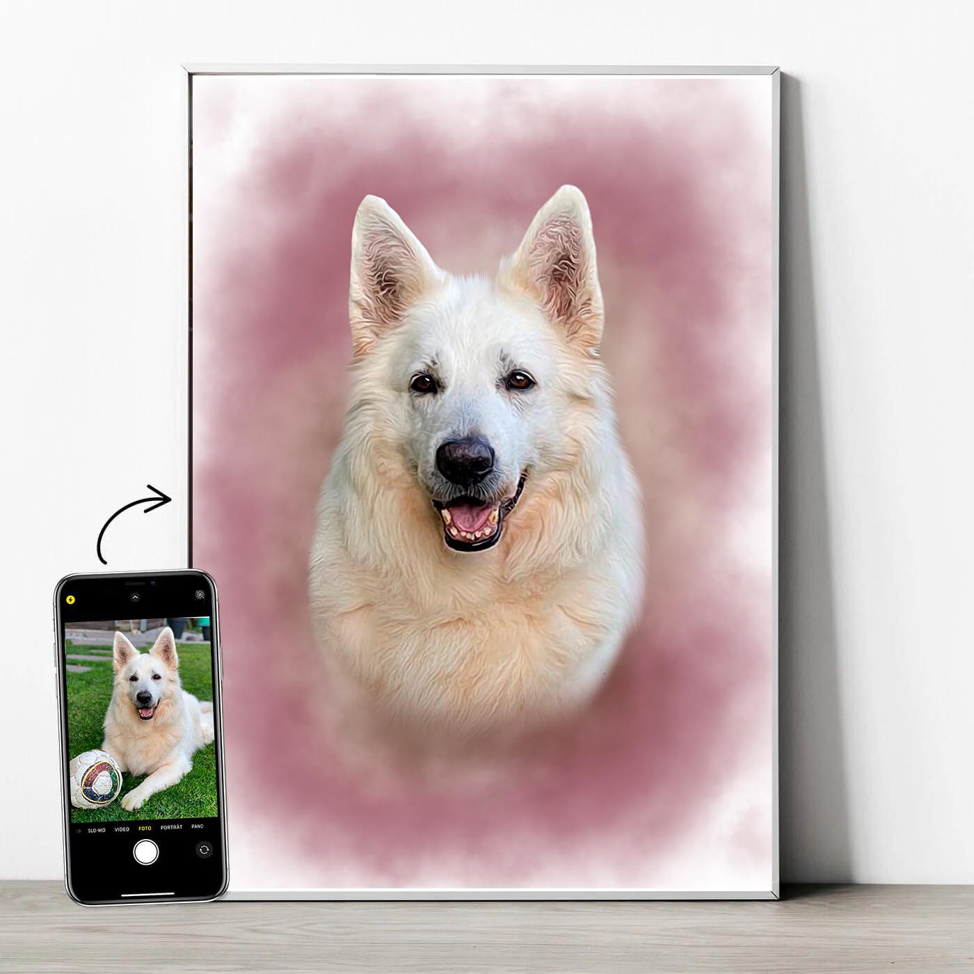 Tierportrait im Aquarell-Stil - YP Design