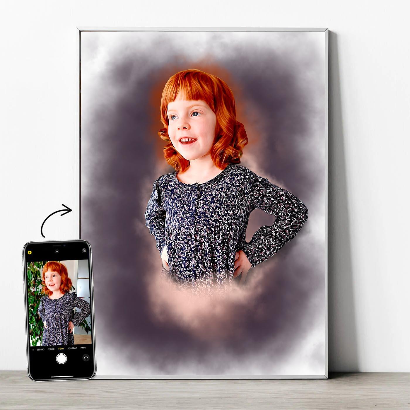 Baby-Portrait im Aquarell-Stil - YP Design