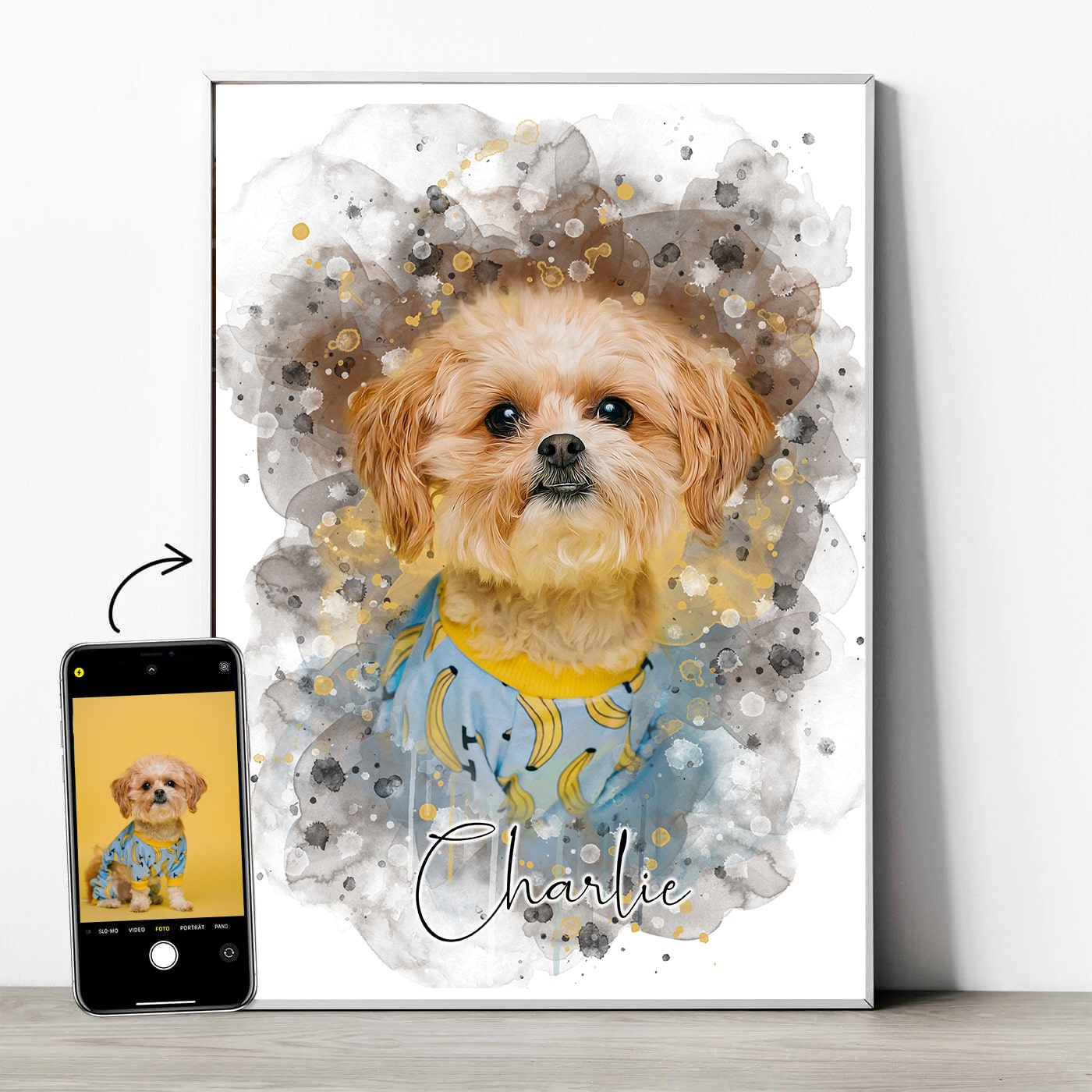 Tierportrait im Wasserfarben-Stil - YP Design