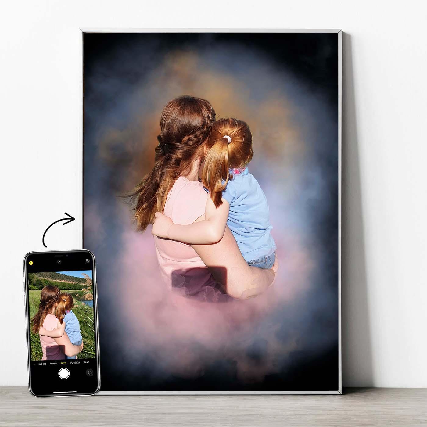 Familienportrait im Aquarell-Stil - YP Design
