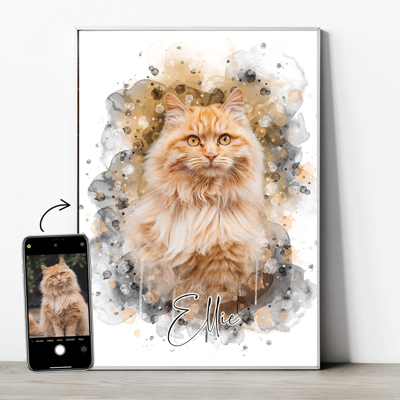 Tierportrait im Wasserfarben-Stil - YP Design