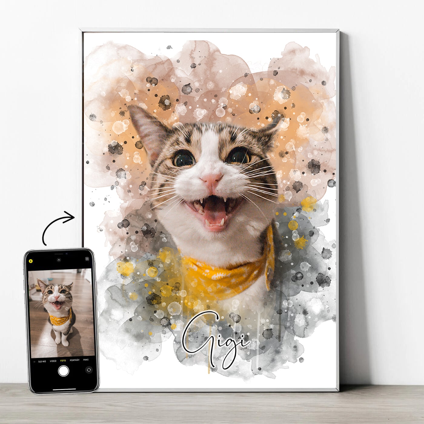 Tierportrait im Wasserfarben-Stil - YP Design