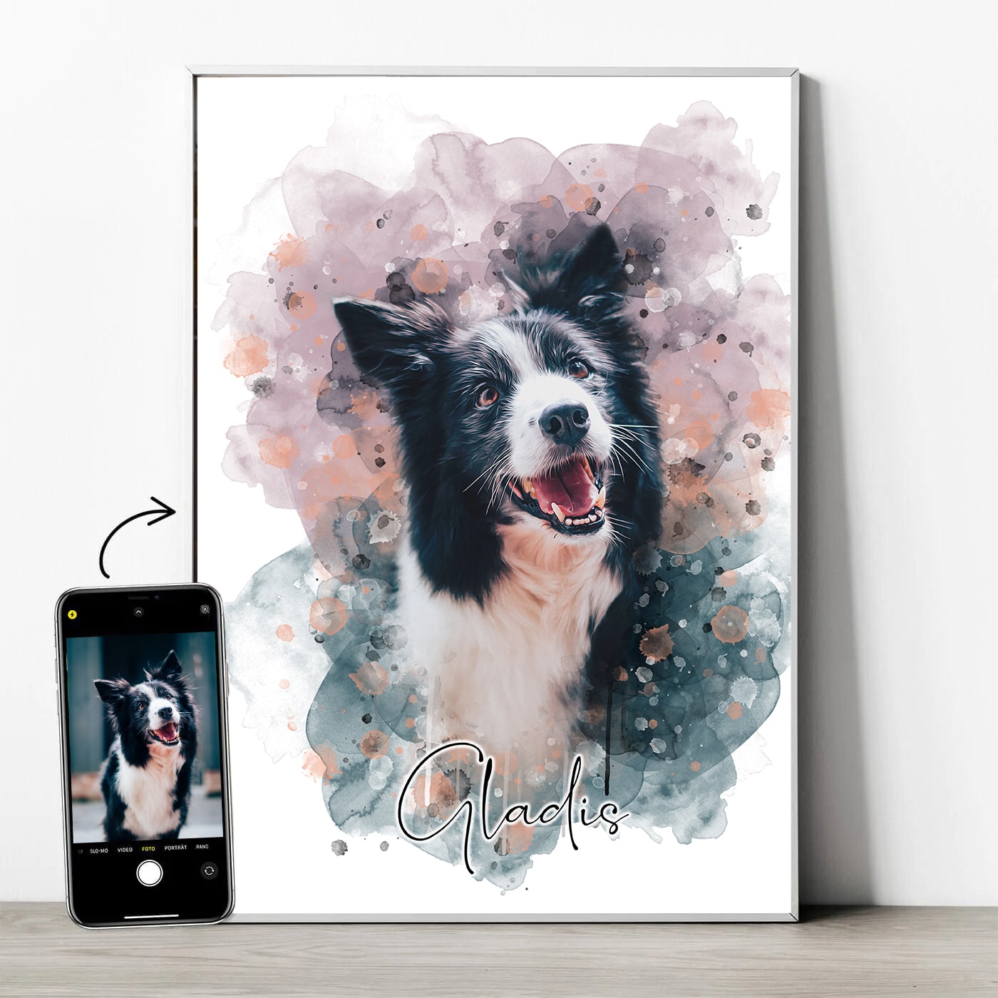 Tierportrait im Wasserfarben-Stil - YP Design