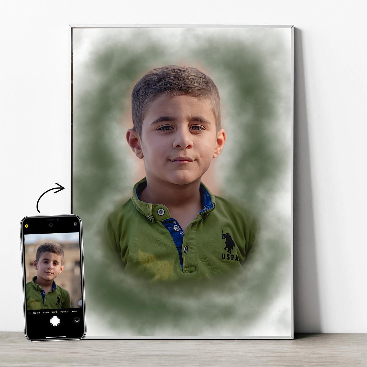 Baby-Portrait im Aquarell-Stil - YP Design