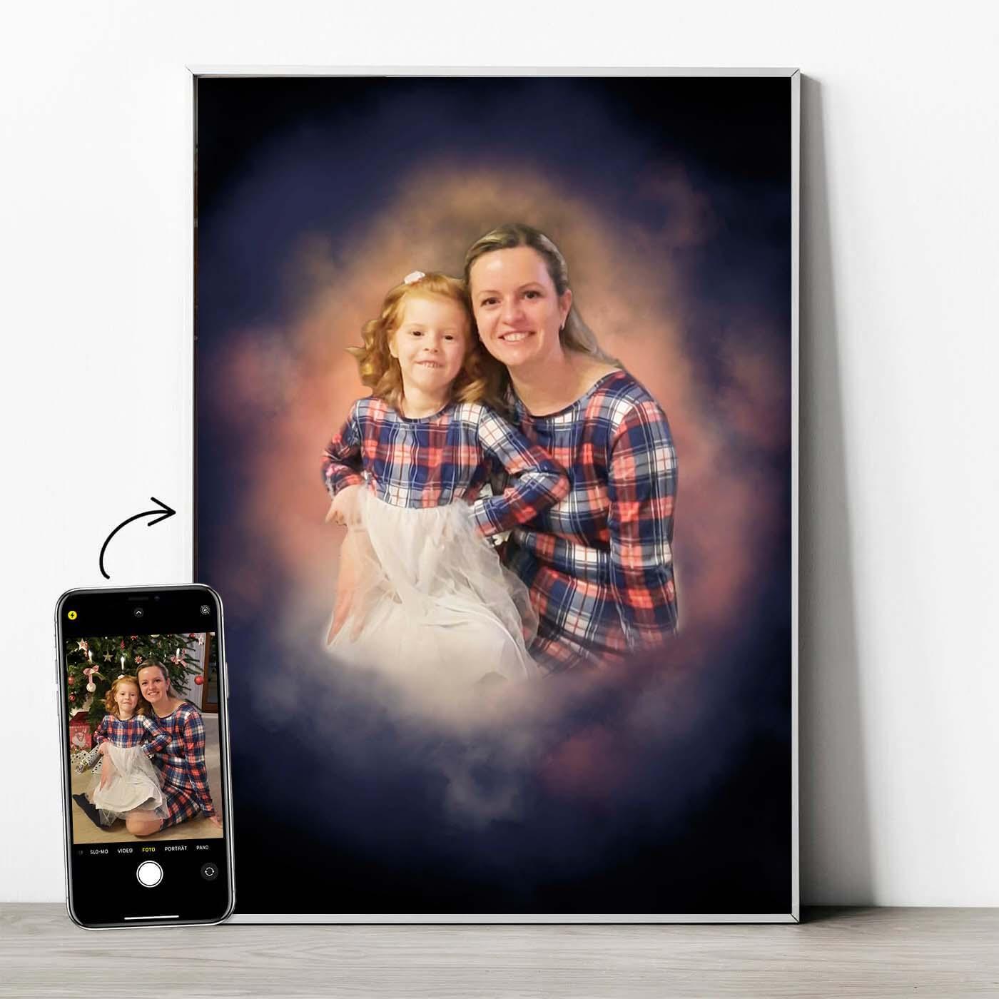 Familienportrait im Aquarell-Stil - YP Design