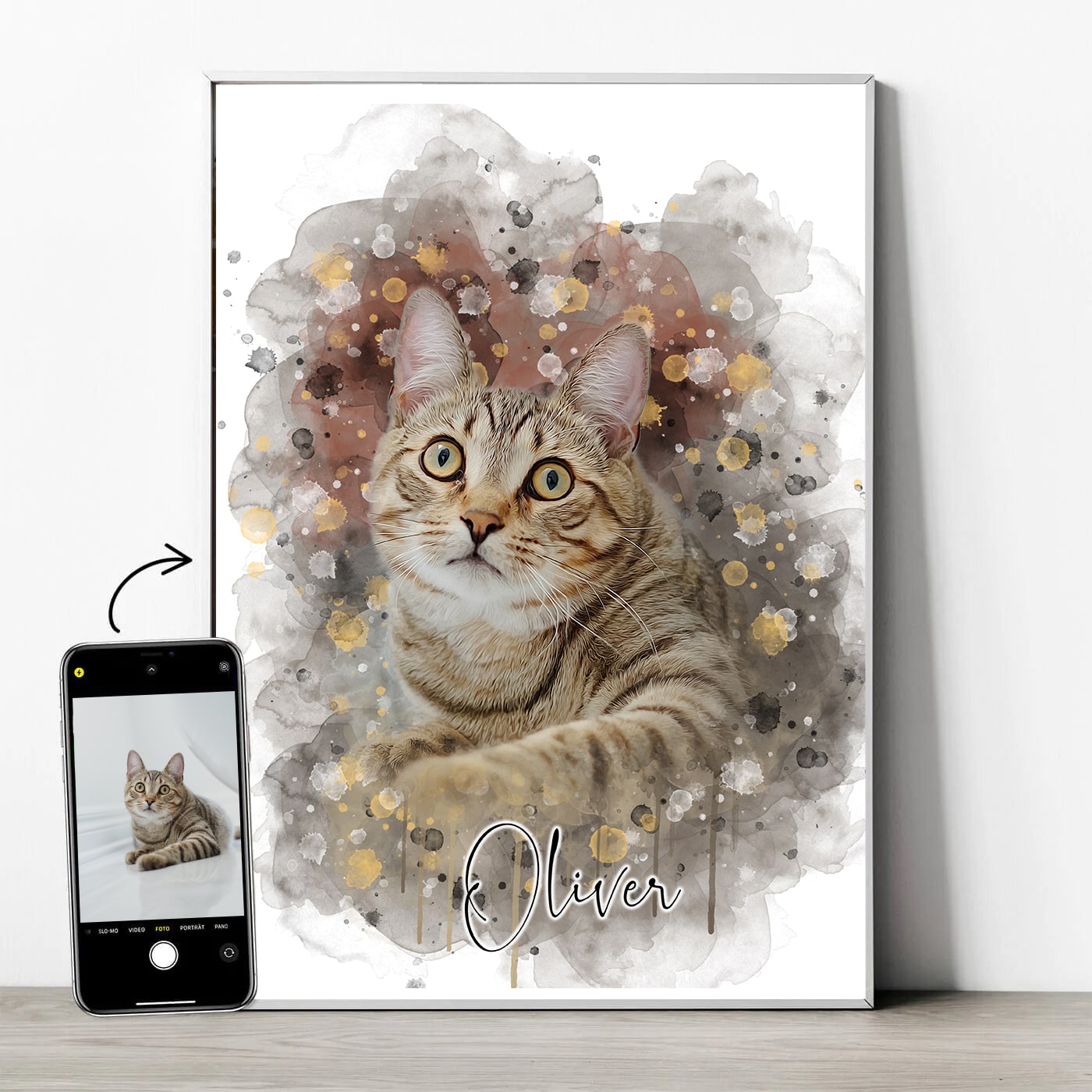 Tierportrait im Wasserfarben-Stil - YP Design