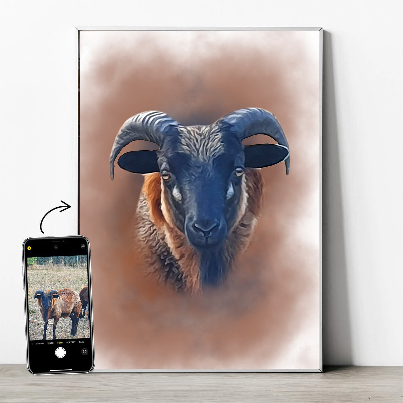 Tierportrait im Aquarell-Stil - YP Design