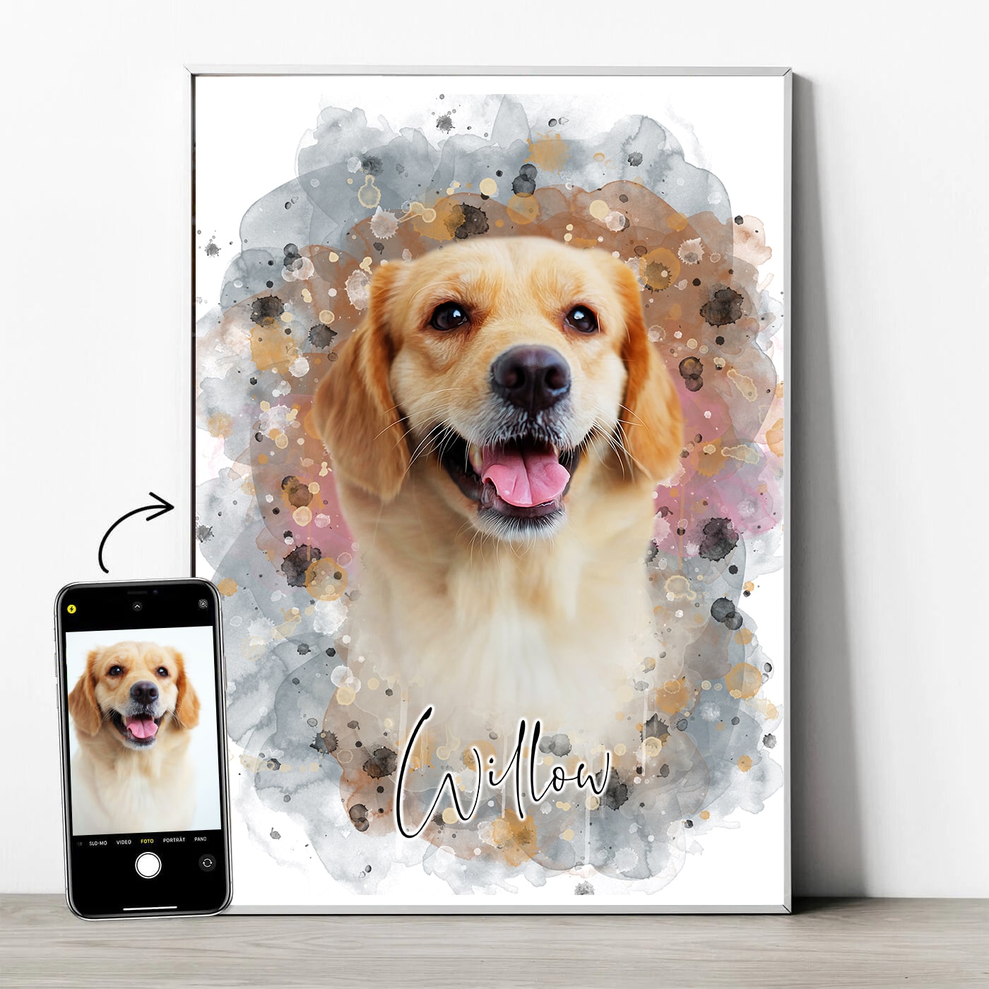 Tierportrait im Wasserfarben-Stil - YP Design