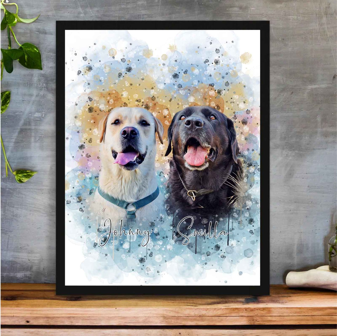 Tierportrait im Wasserfarben-Stil - YP Design