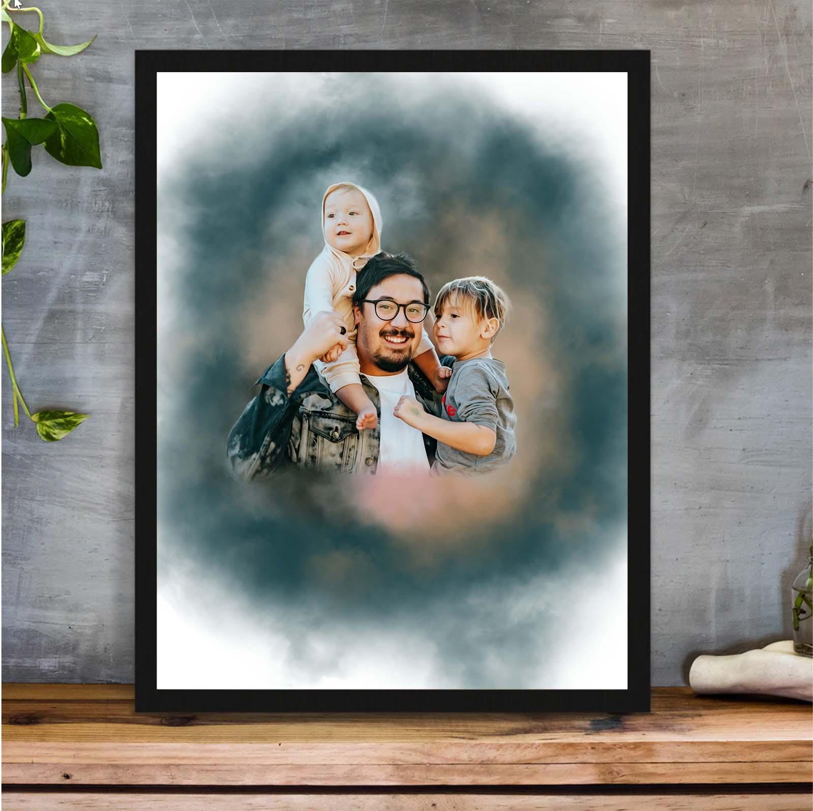 Familienportrait im Aquarell-Stil - YP Design