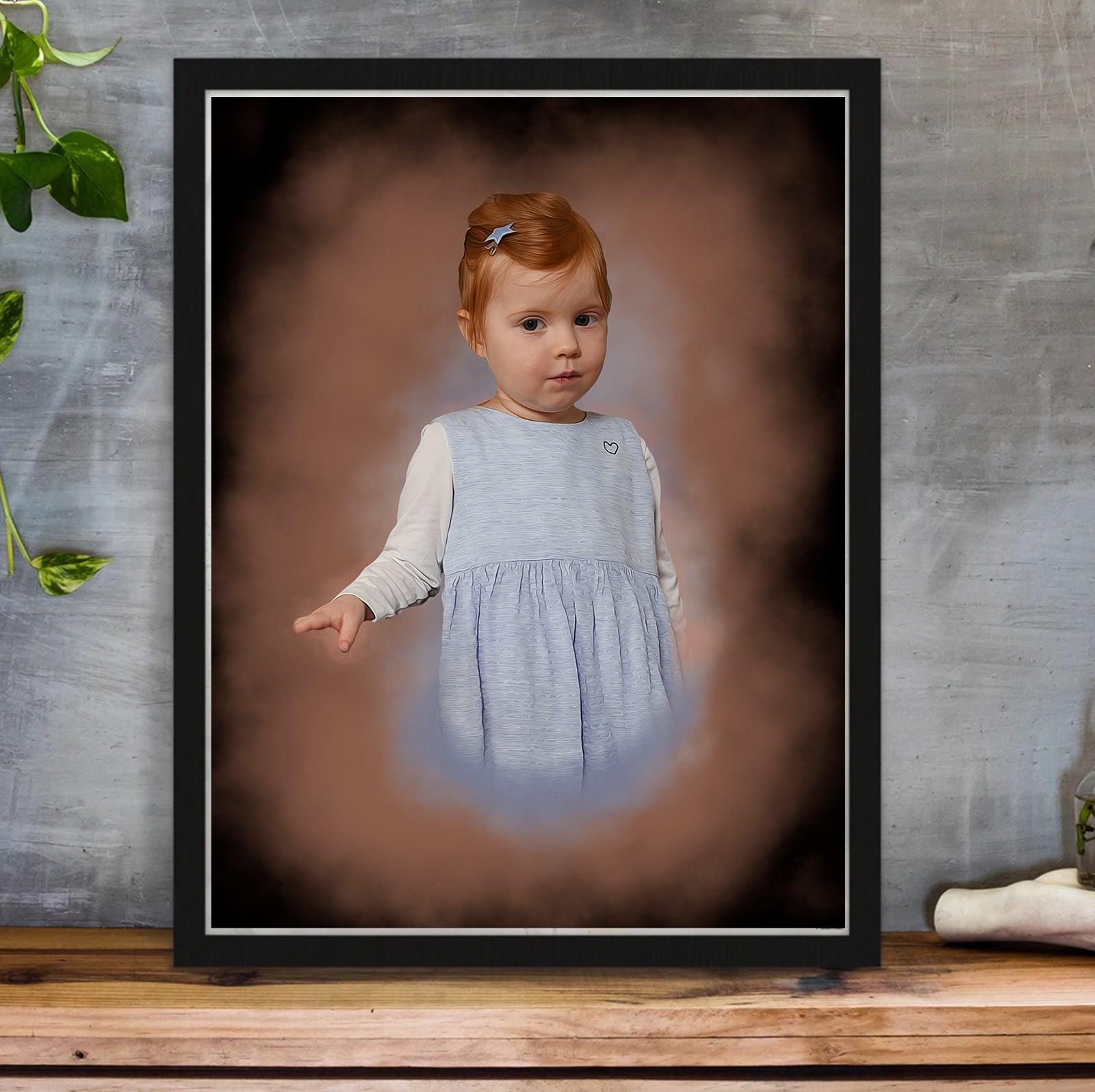 Baby-Portrait im Aquarell-Stil - YP Design