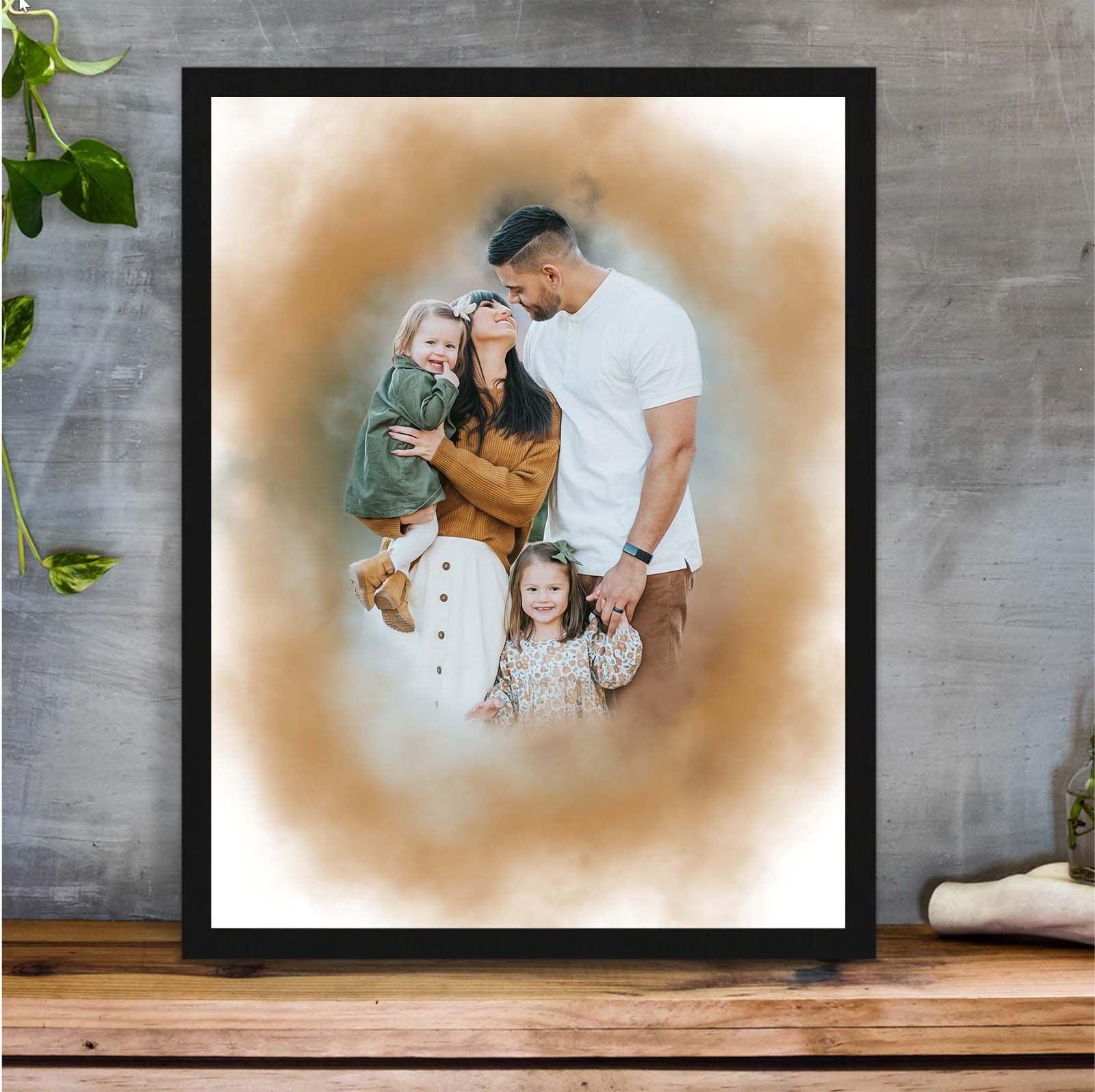 Familienportrait im Aquarell-Stil - YP Design