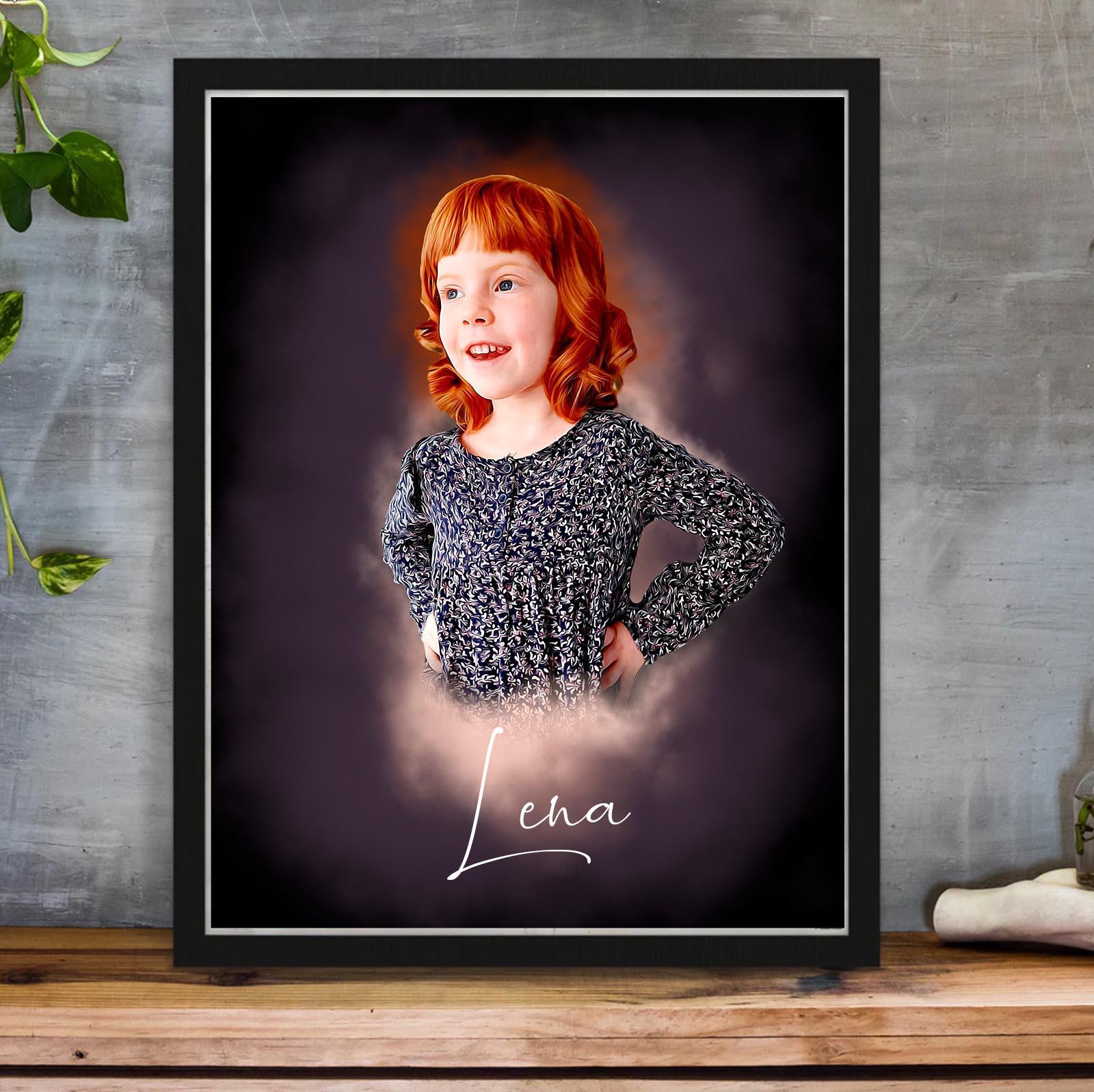 Baby-Portrait im Aquarell-Stil - YP Design
