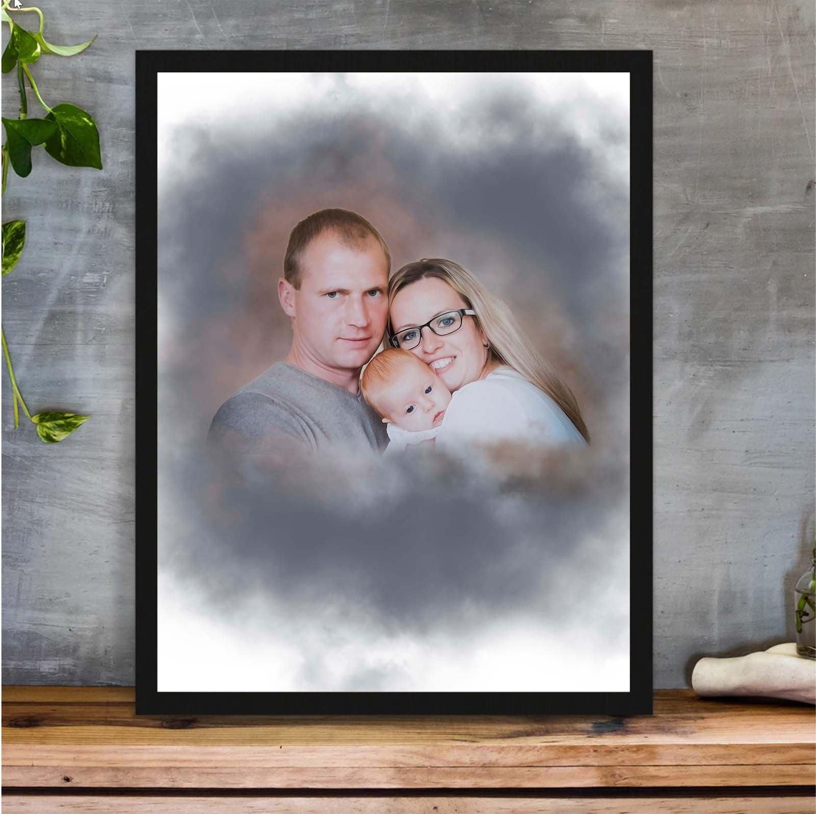 Familienportrait im Aquarell-Stil - YP Design