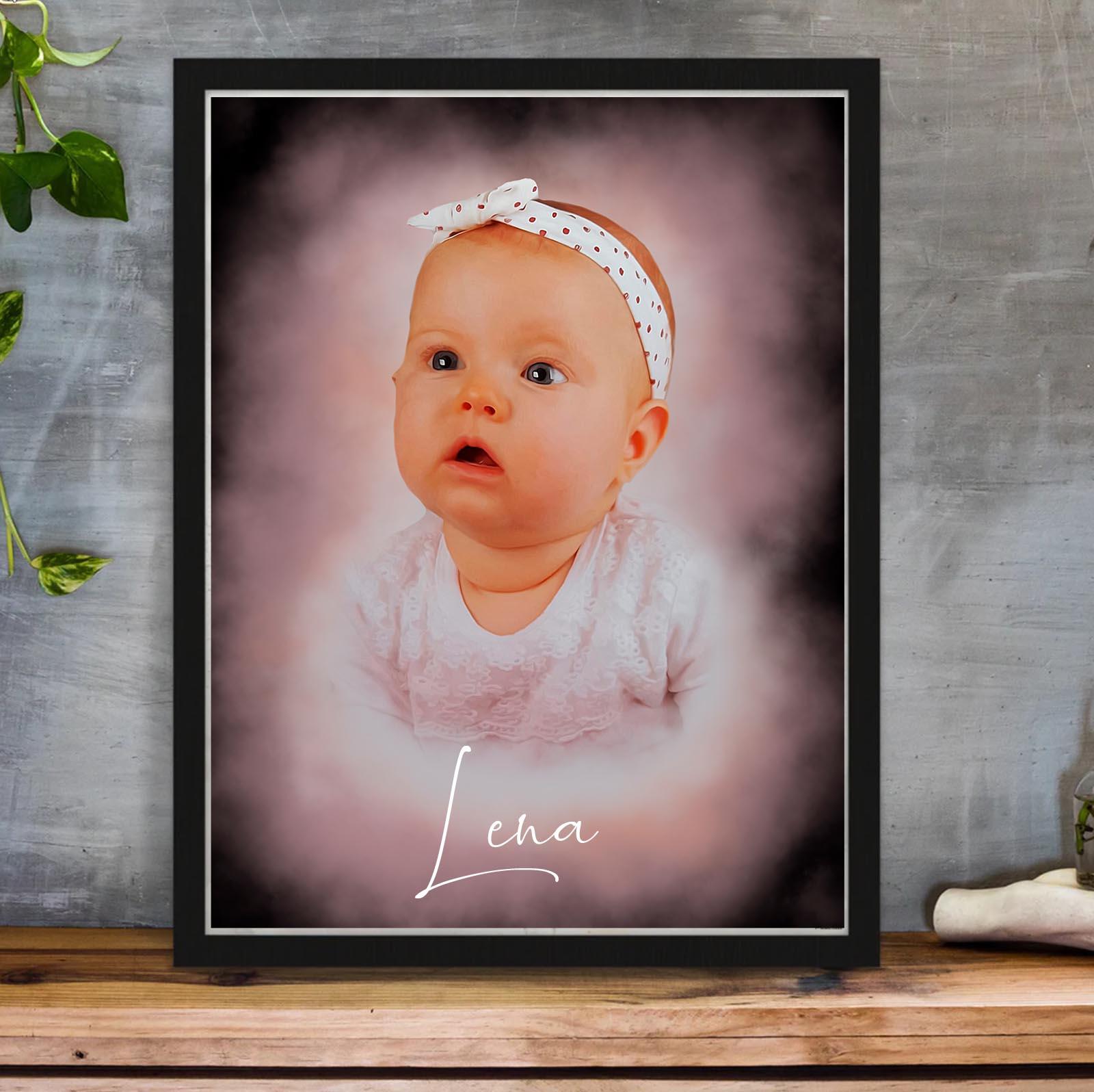 Baby-Portrait im Aquarell-Stil - YP Design