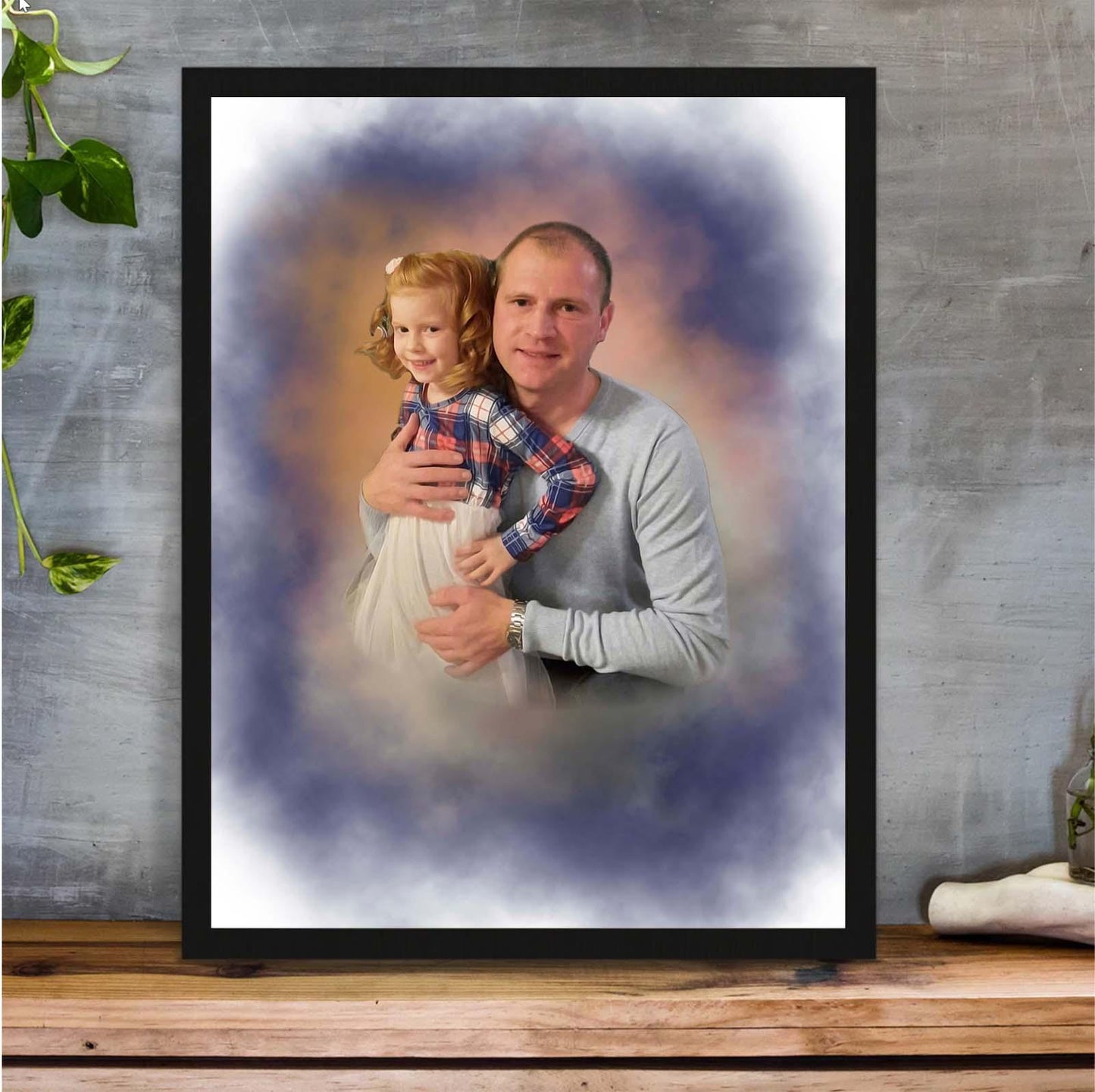 Familienportrait im Aquarell-Stil - YP Design