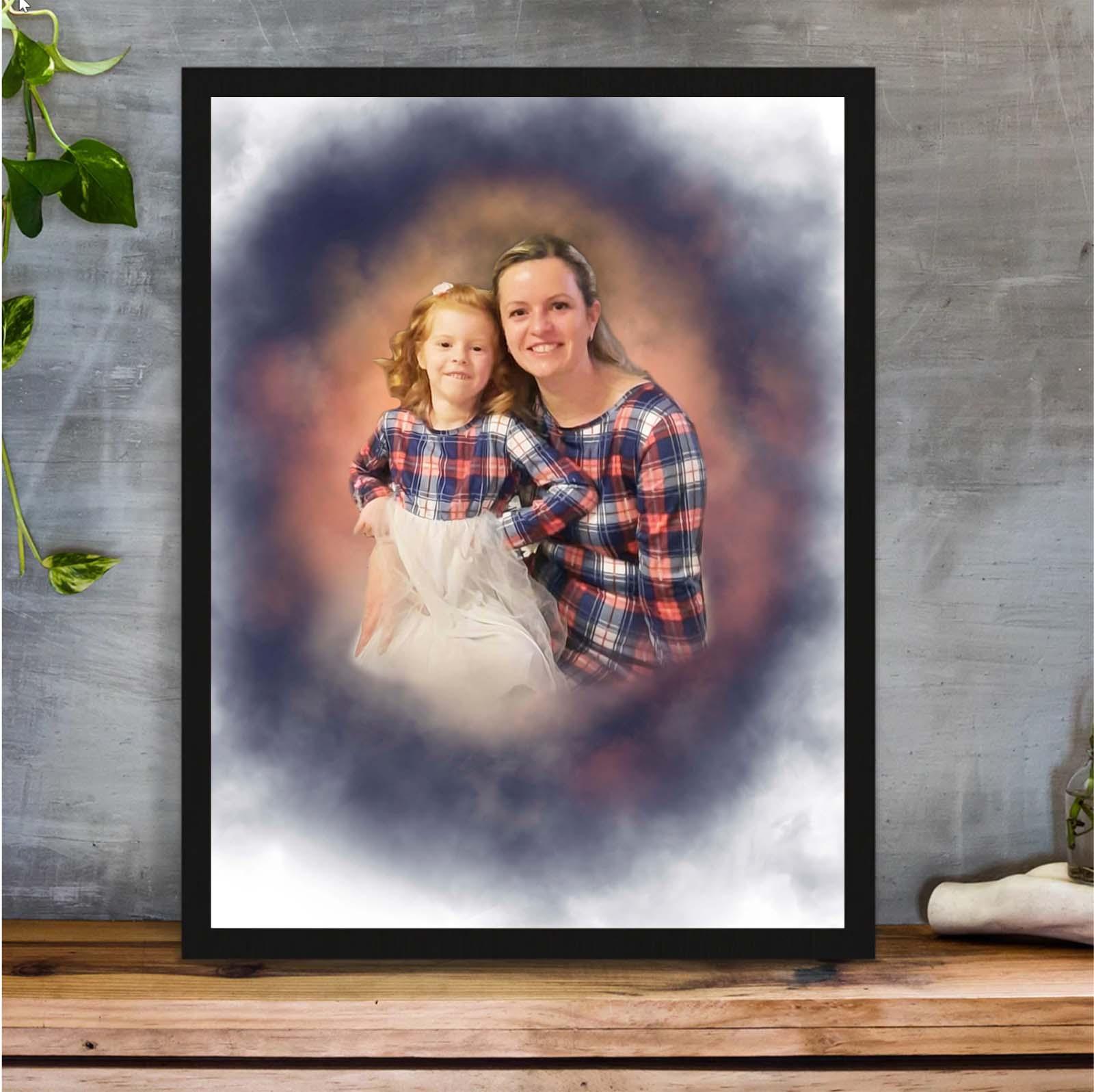Familienportrait im Aquarell-Stil - YP Design
