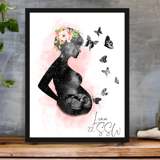 Schwangerschaft Ultraschallbild Frau - YP Design